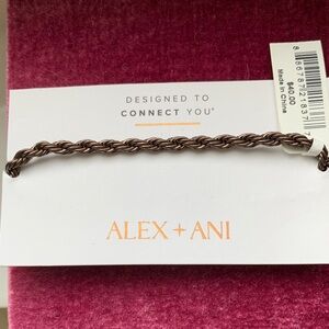 Alex and Ani Braided Brown Bracelet
